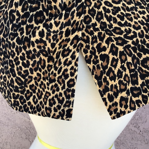 Vintage Newport Easy Style Leopard High Waist Pencil Skirt Size 14 Animal Print - Picture 7 of 7